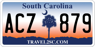 SC license plate ACZ879