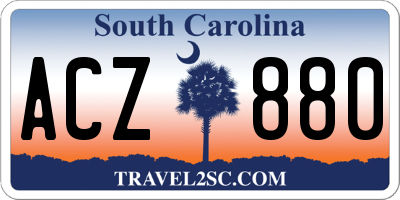 SC license plate ACZ880