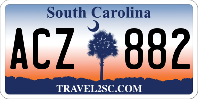 SC license plate ACZ882