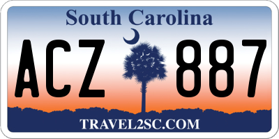 SC license plate ACZ887