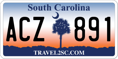 SC license plate ACZ891