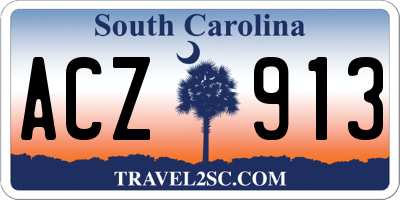 SC license plate ACZ913
