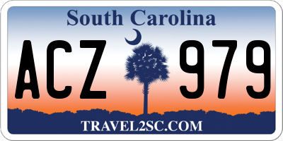 SC license plate ACZ979