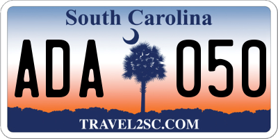 SC license plate ADA050
