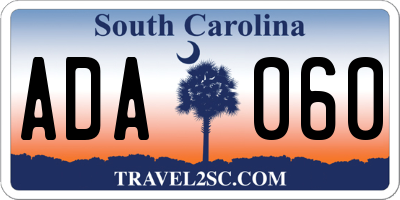 SC license plate ADA060