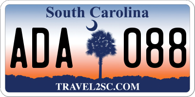 SC license plate ADA088