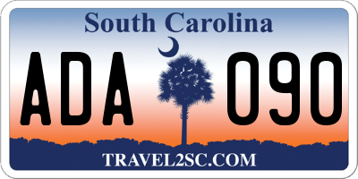 SC license plate ADA090