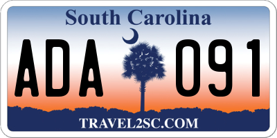 SC license plate ADA091