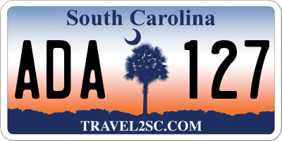SC license plate ADA127