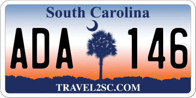 SC license plate ADA146