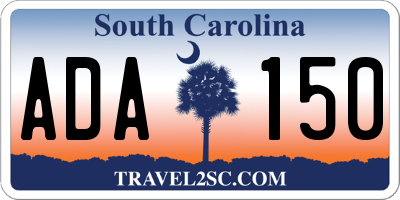 SC license plate ADA150