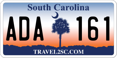 SC license plate ADA161