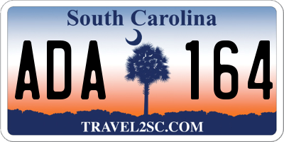 SC license plate ADA164