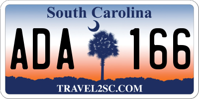 SC license plate ADA166
