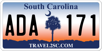 SC license plate ADA171
