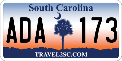 SC license plate ADA173