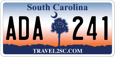 SC license plate ADA241