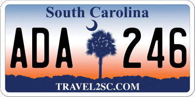 SC license plate ADA246