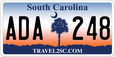 SC license plate ADA248