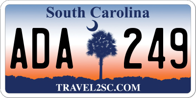 SC license plate ADA249