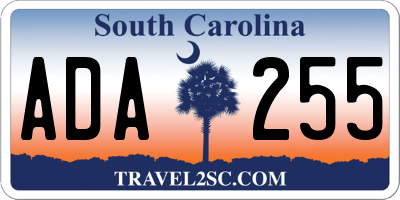SC license plate ADA255