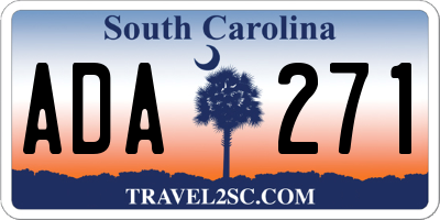 SC license plate ADA271