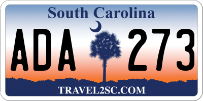 SC license plate ADA273