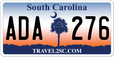 SC license plate ADA276