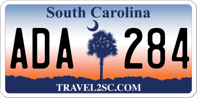 SC license plate ADA284