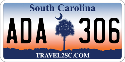 SC license plate ADA306