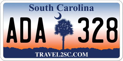 SC license plate ADA328