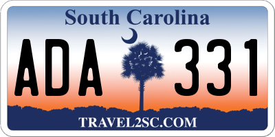 SC license plate ADA331