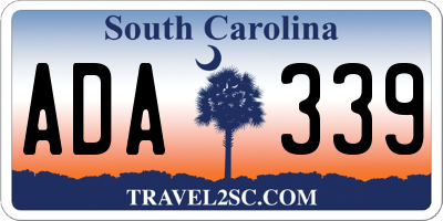 SC license plate ADA339