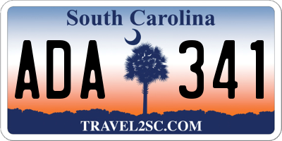 SC license plate ADA341