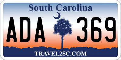 SC license plate ADA369