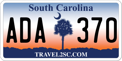 SC license plate ADA370