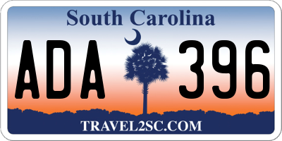 SC license plate ADA396