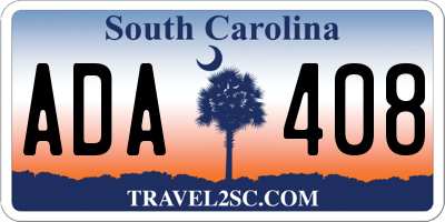 SC license plate ADA408