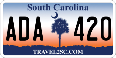 SC license plate ADA420