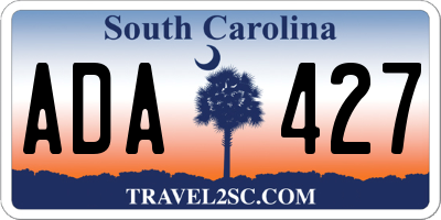 SC license plate ADA427