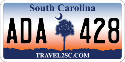SC license plate ADA428