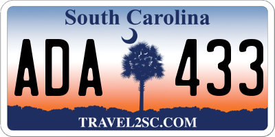 SC license plate ADA433