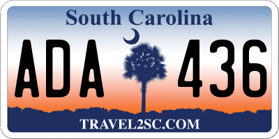 SC license plate ADA436