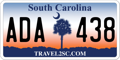SC license plate ADA438