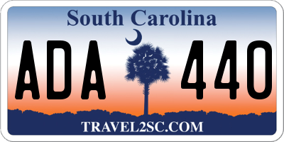 SC license plate ADA440