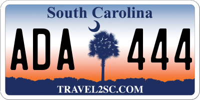 SC license plate ADA444