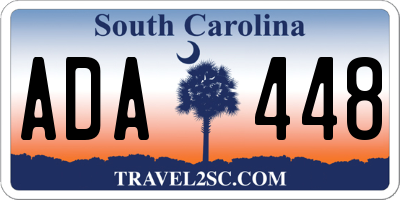 SC license plate ADA448
