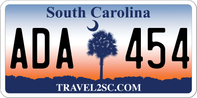 SC license plate ADA454