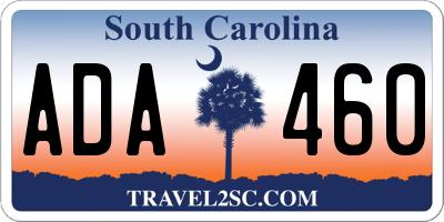 SC license plate ADA460