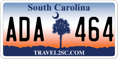 SC license plate ADA464